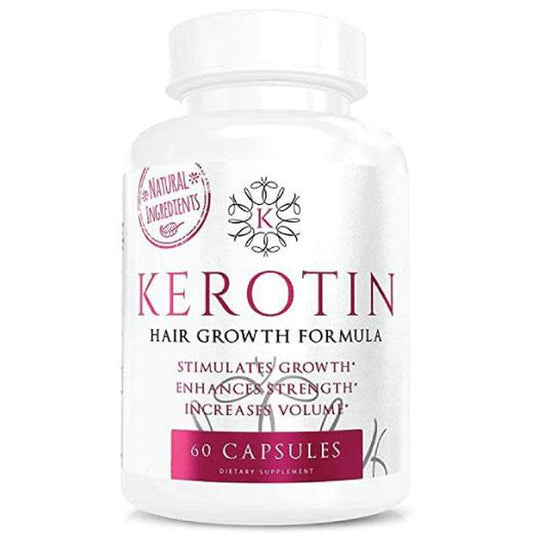 Kerotin Hair Growth Vitamin Supplements - Biotin and Keratin Capsules